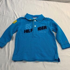 Tommy Hilfiger - 18M - Blue Long Sleeve Polo Shirt